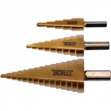 STHOR Set 3 burghie pentru metal in trepte 4-32mm,..